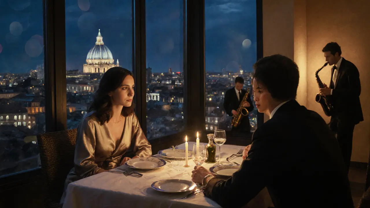 Intimate dinner in a Milan penthouse with Duomo view and live jazz.